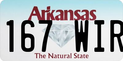AR license plate 167WIR