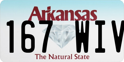 AR license plate 167WIV