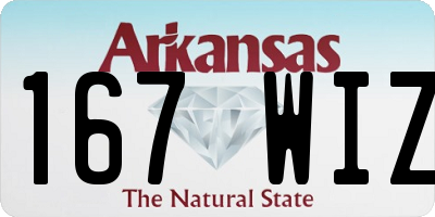 AR license plate 167WIZ