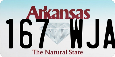 AR license plate 167WJA