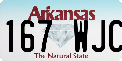 AR license plate 167WJC