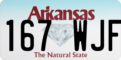 AR license plate 167WJF