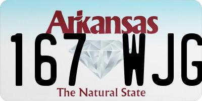 AR license plate 167WJG