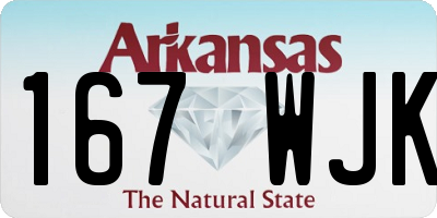 AR license plate 167WJK