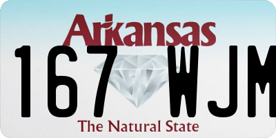AR license plate 167WJM
