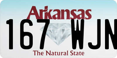 AR license plate 167WJN
