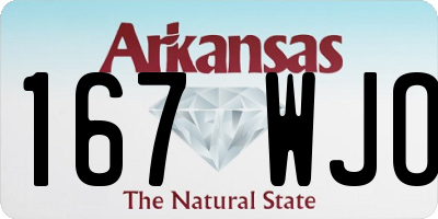 AR license plate 167WJO
