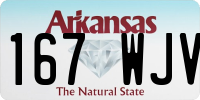 AR license plate 167WJV