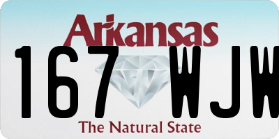 AR license plate 167WJW