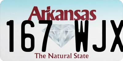 AR license plate 167WJX