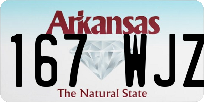 AR license plate 167WJZ