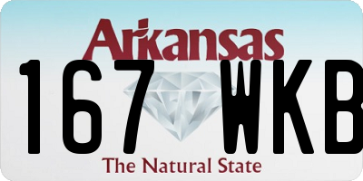 AR license plate 167WKB