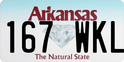 AR license plate 167WKL