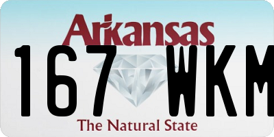 AR license plate 167WKM