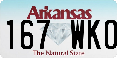 AR license plate 167WKO