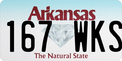 AR license plate 167WKS