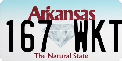 AR license plate 167WKT