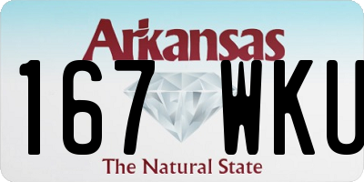 AR license plate 167WKU