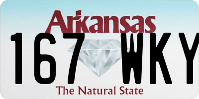 AR license plate 167WKY