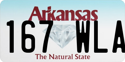AR license plate 167WLA