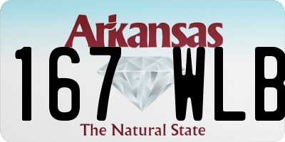 AR license plate 167WLB
