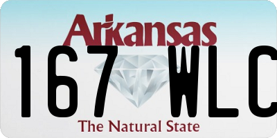 AR license plate 167WLC