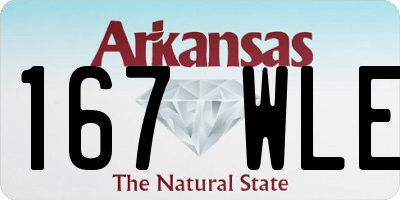 AR license plate 167WLE
