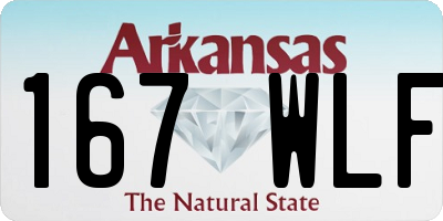 AR license plate 167WLF