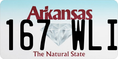 AR license plate 167WLI