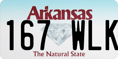 AR license plate 167WLK