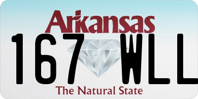 AR license plate 167WLL