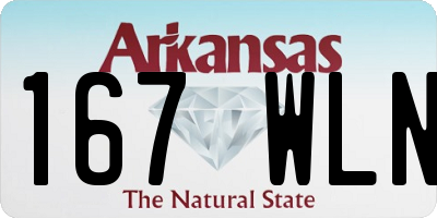 AR license plate 167WLN