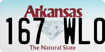 AR license plate 167WLO
