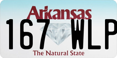 AR license plate 167WLP
