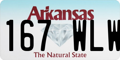 AR license plate 167WLW