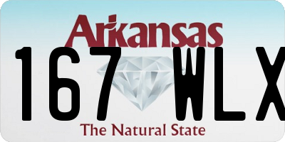 AR license plate 167WLX