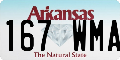 AR license plate 167WMA