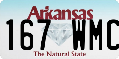 AR license plate 167WMC