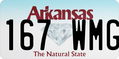 AR license plate 167WMG