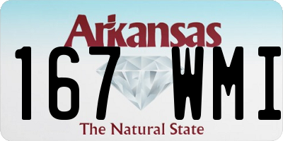 AR license plate 167WMI
