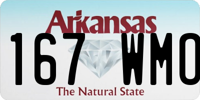 AR license plate 167WMO