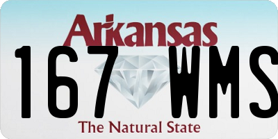 AR license plate 167WMS