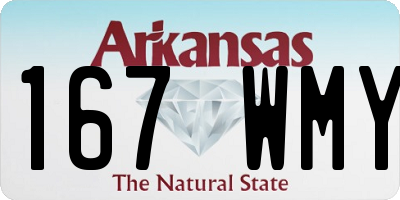 AR license plate 167WMY