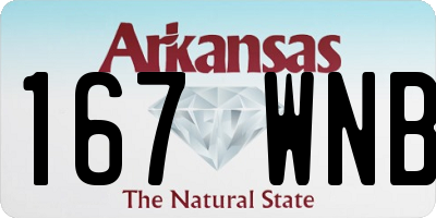 AR license plate 167WNB