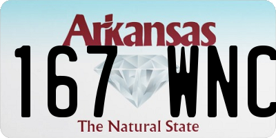 AR license plate 167WNC