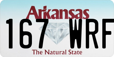 AR license plate 167WRF