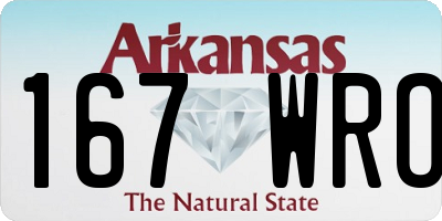 AR license plate 167WRO