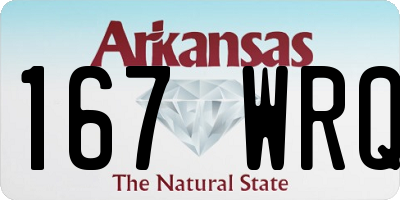 AR license plate 167WRQ