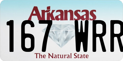 AR license plate 167WRR