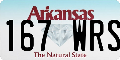 AR license plate 167WRS